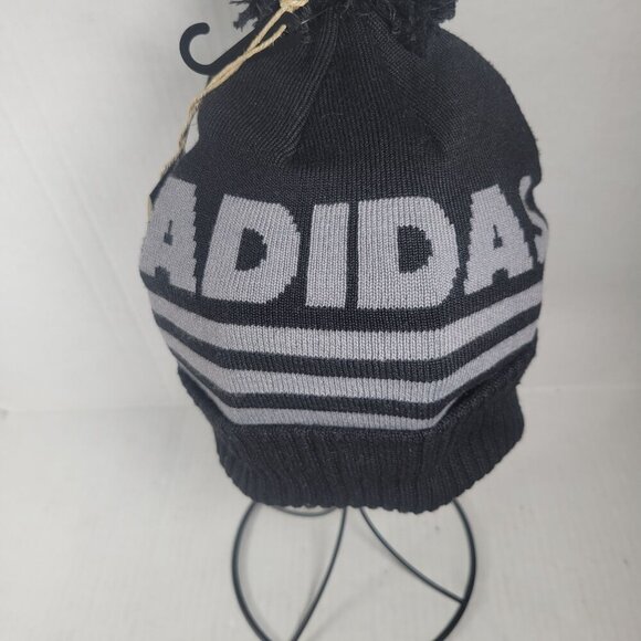 Adidas Golf Outdoor Workout Athleisure Athletic Cold Ready Knit Beanie With Pom - Picture 1 of 6